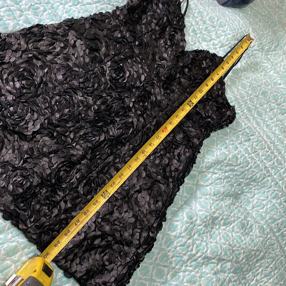 Faux Leather Three-Dimensional, Rosette Dress - image 7